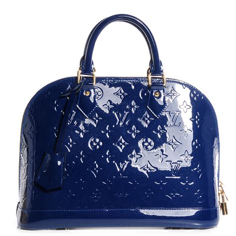 louis vuitton alma vernis blue|louis vuitton alma inside.